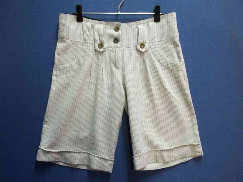 stripy stone shorts