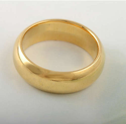 9K Yellow Gold Filled mens band ring SA size V to Y (US SIZE 10 -12)