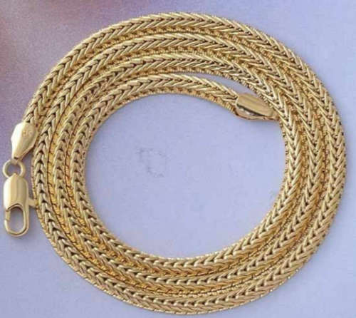 Smart 61cm 9K Gold filled men's snake chain, 5mm thick