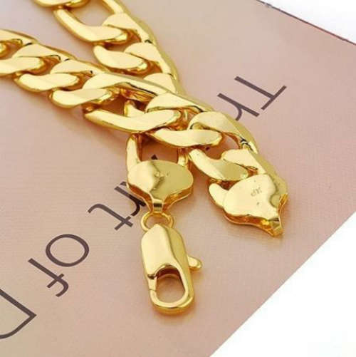 gold filled figero men's jewellery necklace chain
