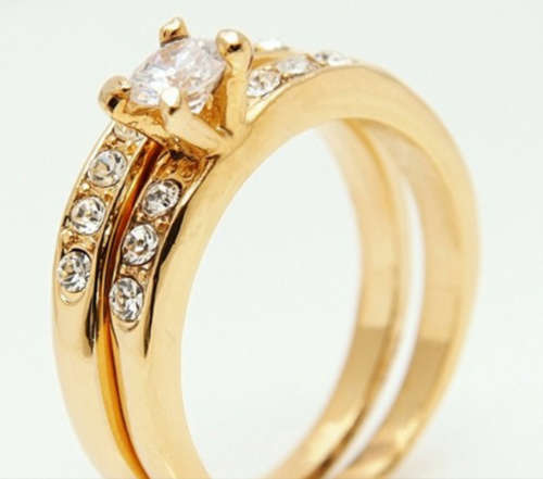 sapphire cubic zirconia gold filled 9ct