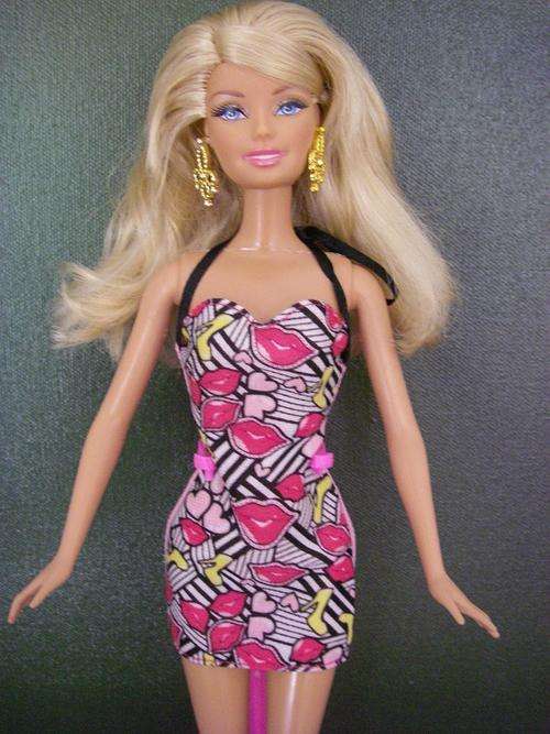 Sexy Barbie doll short dress colourful skirt halter neck casual clothes summer