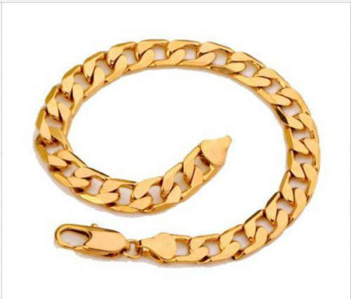 23.5cm length bracelet bangle 1.3cm thick 13mm gold filled solid tarnish resistant