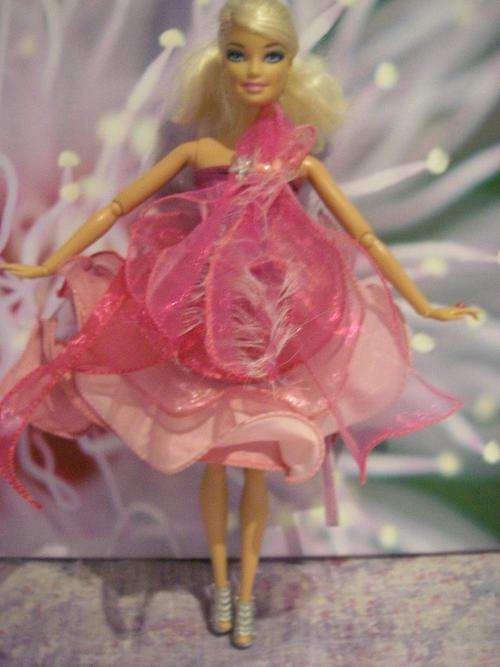 Pretty pink handmade Barbie fairy princess dress