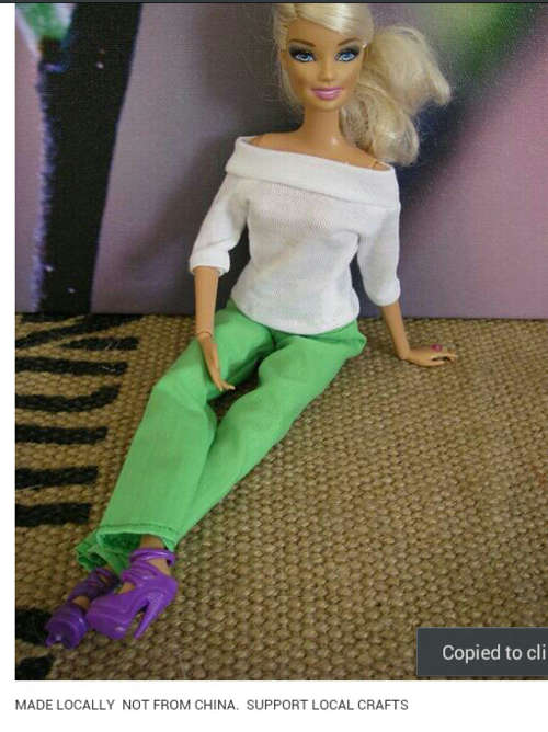 Barbie doll, Steffi Love doll and similiar pants and top