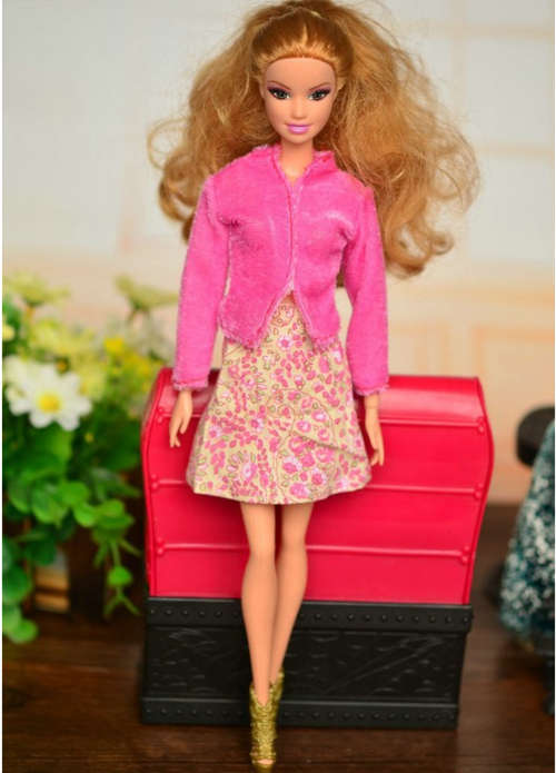 Barbie, Steffi Love and similiar dolls clothes summer spring skirt and top