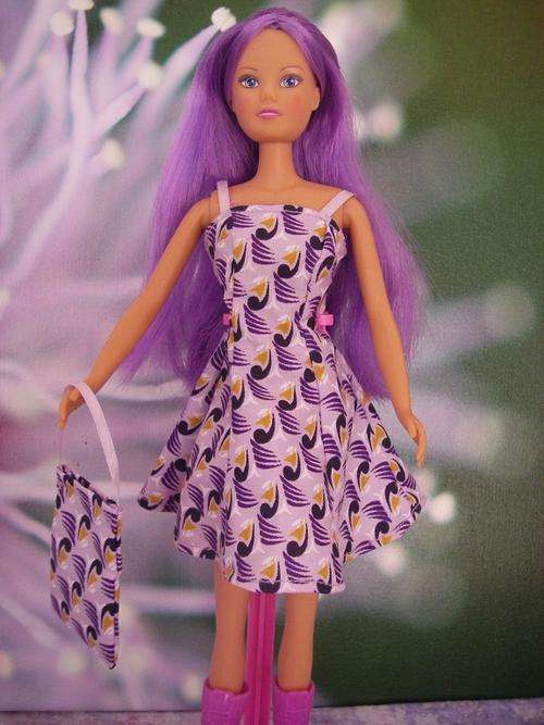 Barbie Steffi Love doll casual summer spring town dress with bag, clothes