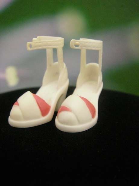 Barbie doll pretty pink and white shoes with ankle strap