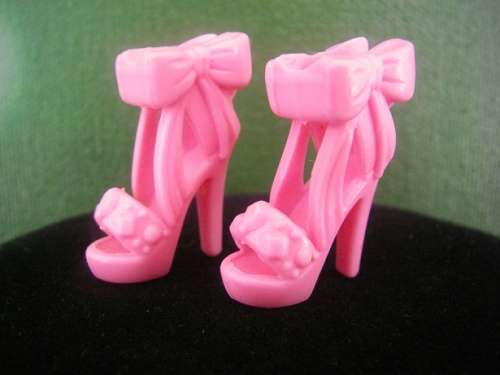 Barbie pink shoes with ankle bow