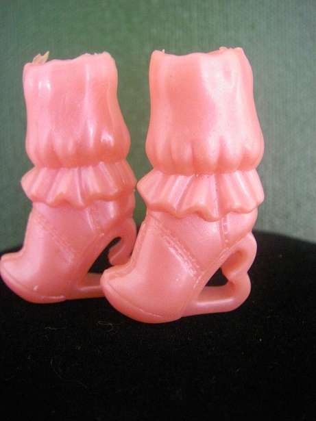 Pink Barbie doll ankle boots