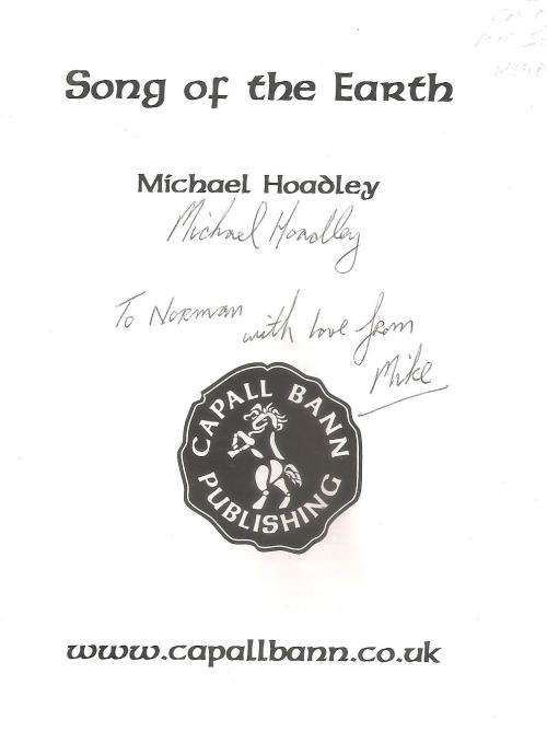 Song of the Earth Native American Lore and Legend  By: Michael Hoadley ***Signed Copy***