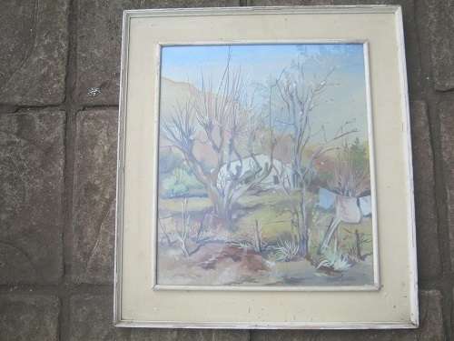 Elaine Savage Watercolour behind Glass, size in frame width 63cms x height 70cms