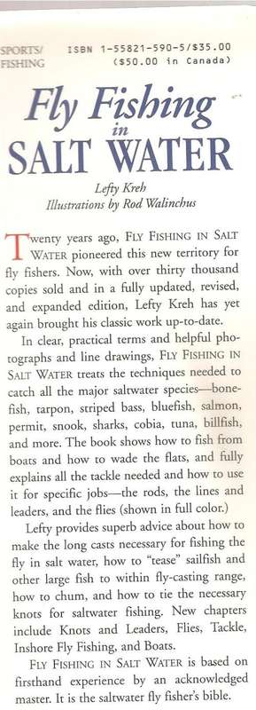 Fly Fishing in Salt Water By: Lefty Kreh