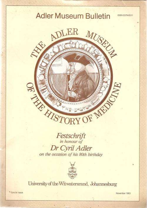 The Adler Museum of the History of Medicine Ed. Rose Melzer & Adele Kahn