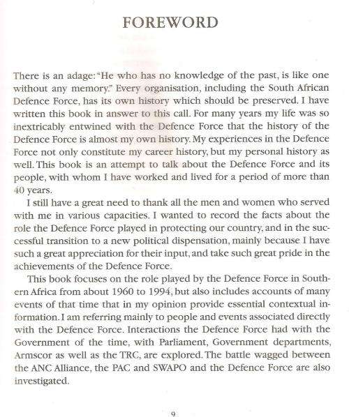 My Life with the S. A. Defence Force  By: Magnus Malan