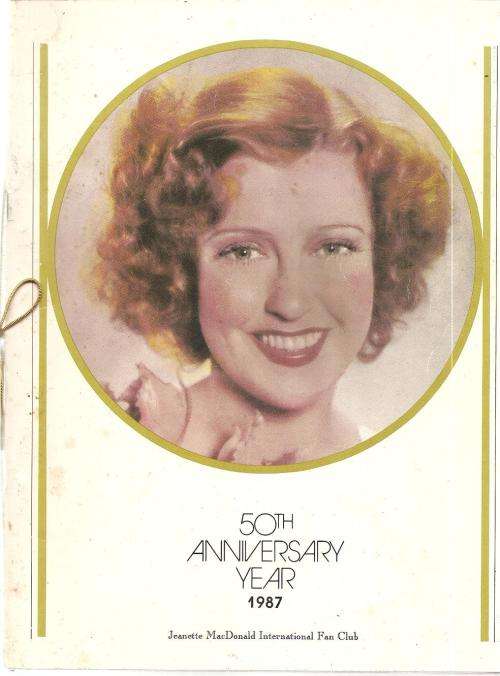 50th Anniversary Year 1987 - Jeanette MacDonald International Fan Club