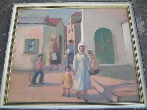 James Vicary Thackwray (1919-1994), District Six oil on canvas 970mm x 815mm