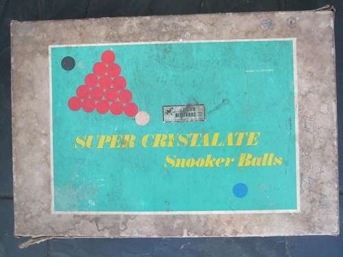 Super Crystalate Snooker Balls complete set in box Made in England