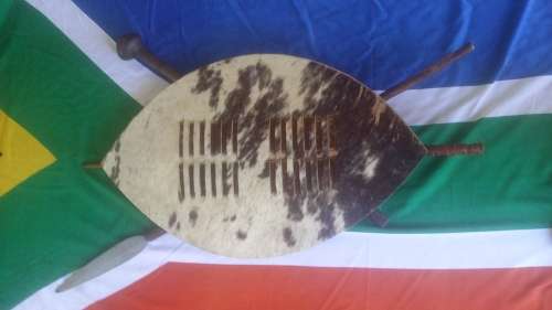 Zulu Shield, Knobkerrie & Zulu Spear, handmade