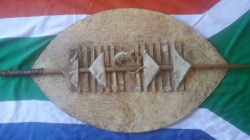 Zulu Shield, Knobkerrie & Zulu Spear, handmade