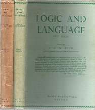 Logic And Language Collection Of 2 By A. G. N. Flew