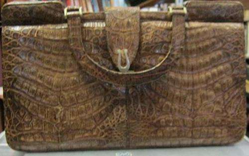 Vintage Stuttafords Crocodile skin Leather Handbag ***excellent condition***