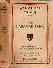 War Crimes Trials Vol. IV : The Hadamar Trials - Edited By Earl W. Kintner **SCARCE WITH JACKET**