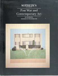 Sothebys, Post War and Contemporary Art Auction Catalogue 1st december 1988