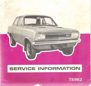 Vauxhall Viva GT, Service Information, Body and Suspension, Steering, Brakes (3 Books) By: Vauxhall