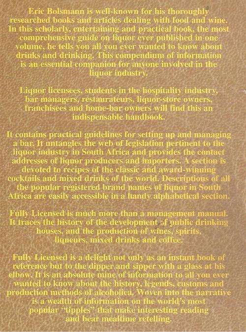 Fully Licensed by Eric Bolsmann (Resource for the SA Alcoholic Beverage Trade)