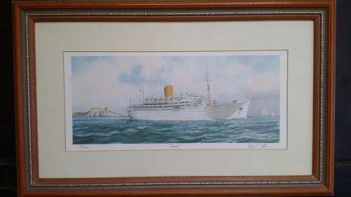Andrew Dibben Limited Edition Print SIGNED of watercolour nbr 68/750 Andes Royal Mail Lines