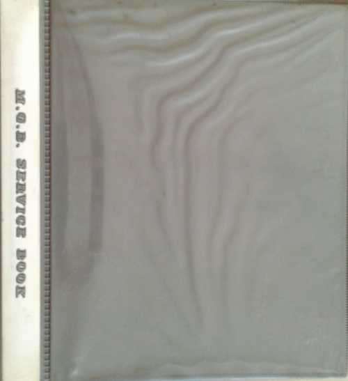 M.G.B. Service Book circa 1969 vehicle