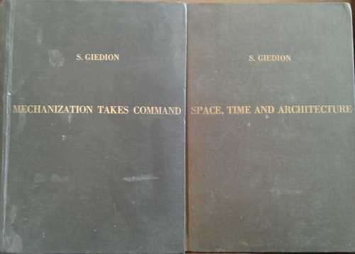 2 volumes Space, Time and Architecture & Mechanization Takes Command by S Giedion