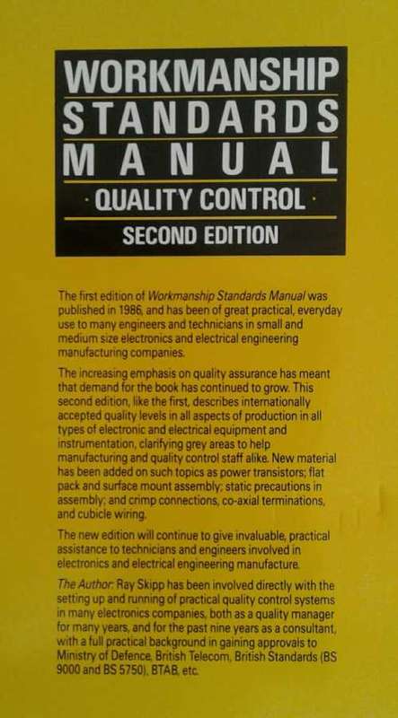 Workmanship Standards Manual Quality Control second Edition by Ray Skipp