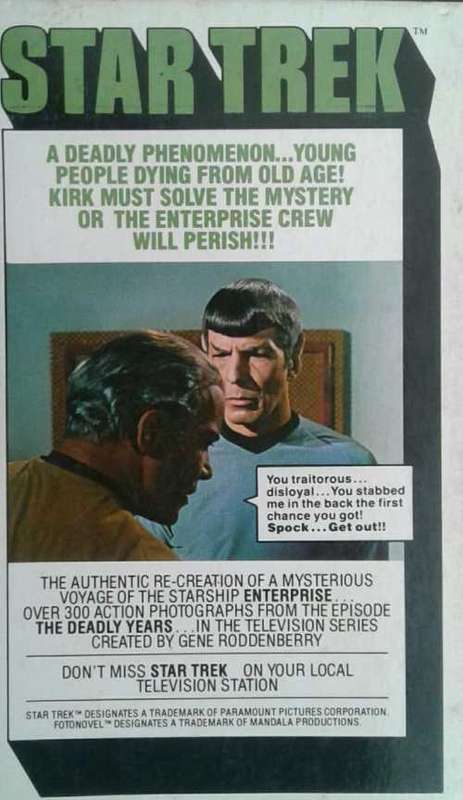 Star Trek Fotonovel #11 The Deadly Years created by Gene Roddenberry
