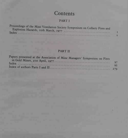 Papers Presented at Two Symposia on Mine Fires held on 10th March and 21st April 1977