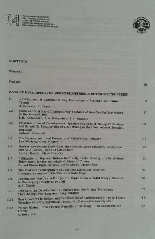Mining for the Future- Trends and Expectatrions edited by Chinese organizing Committee