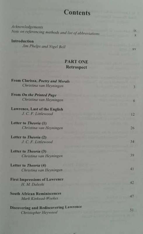 D H Lawrence Around The World South African Perspectives edited by Phelps and Bell