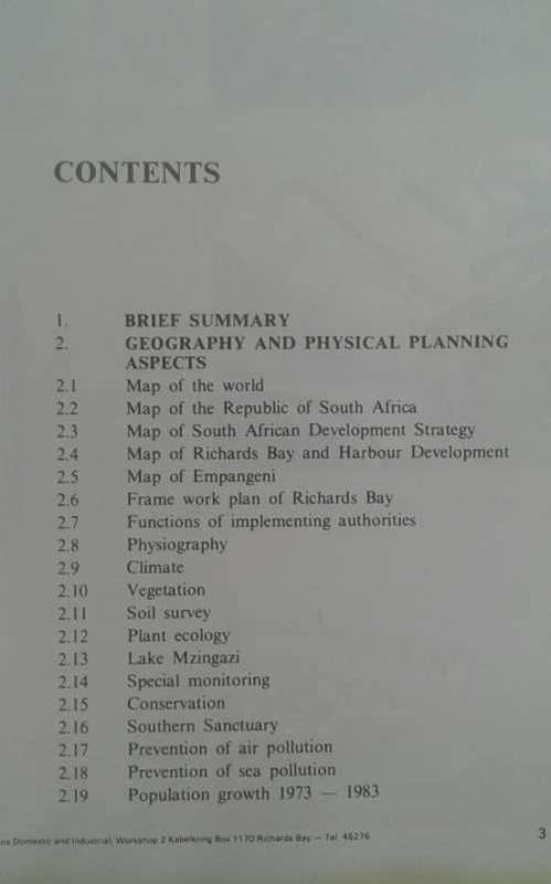The Wonder of Richards Bay 1985 by Dr J C Van Der Walt