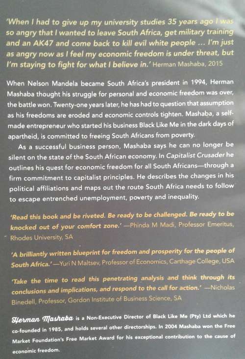 Capitalist Crusader, Fighting Poverty through economic growth by Herman Mashaba