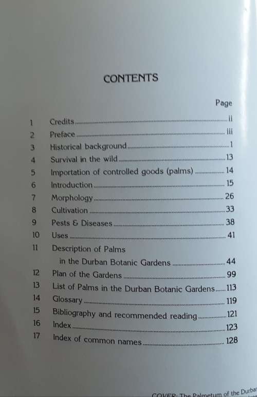 The Palm Collection of the Durban Botanic Gardens by Ann Lambert