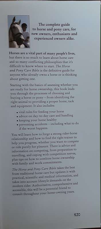 The Horse and Pony Care Bible by Carolyn Henderson and Karen Coumbe