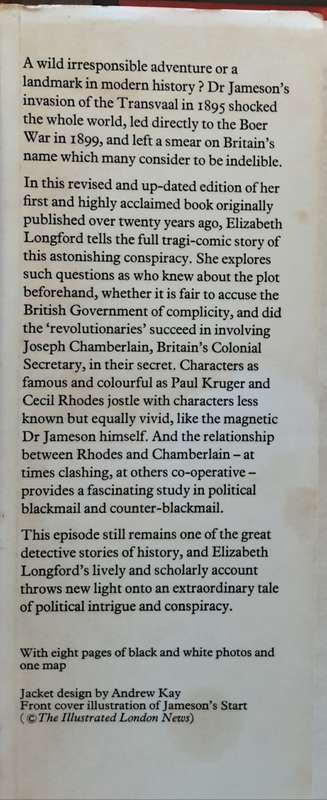 Jameson's Raid The Prelude to The Boer War by Elizabeth Longford
