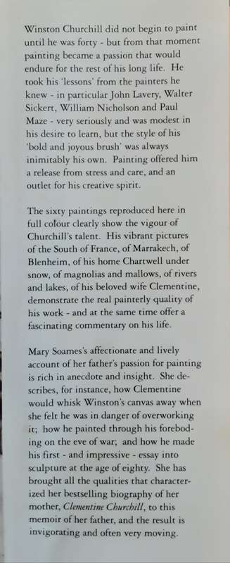 Winston churchill His Life As A Painter A Memoir by his Daughter Mary Soames