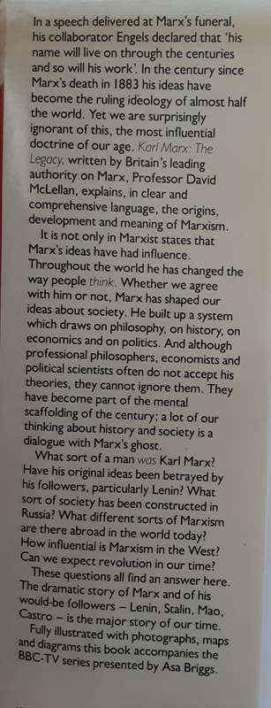 Karl Marx The Legacy by David McLellan