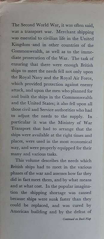 Merchant Shipping and the Demands of War by C B A Behrens
