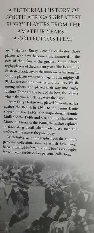 South Africa`s Rugby Legends, The Amateur Years by Chris Schoeman