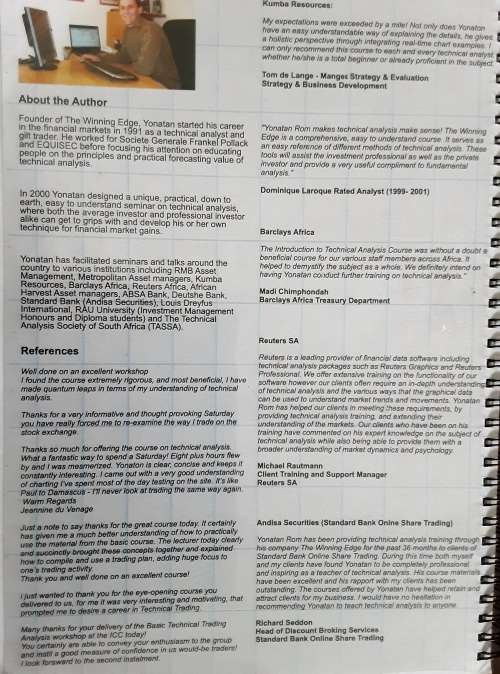 The Winning Edge, A basic Guide to Technical Analysis Trading and Implementation of Trading Systems