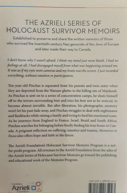 Memories in Focus by Pinchas Gutter **SIGNED COPY**
