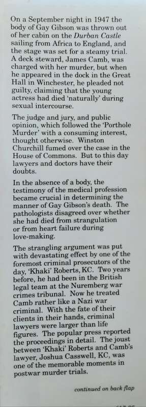 The Porthole Murder Case, The Death of Gay Gibson  by Denis Herbstein